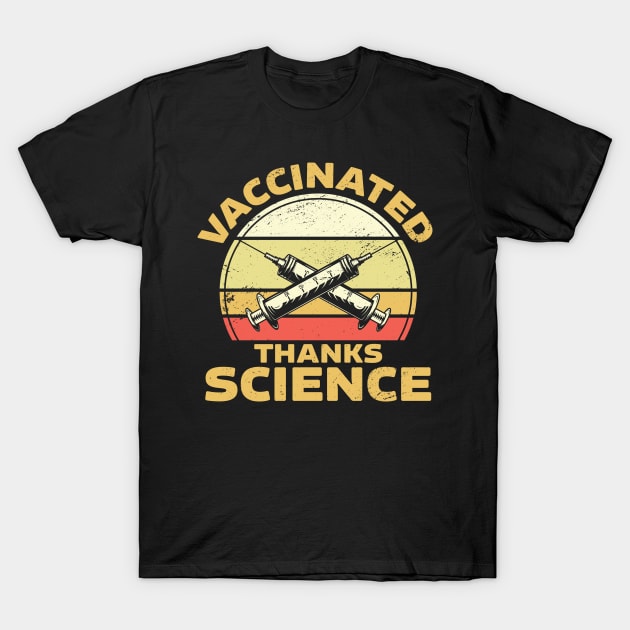 Covid-19 Vaccinated T-Shirt by Ken Adams Store